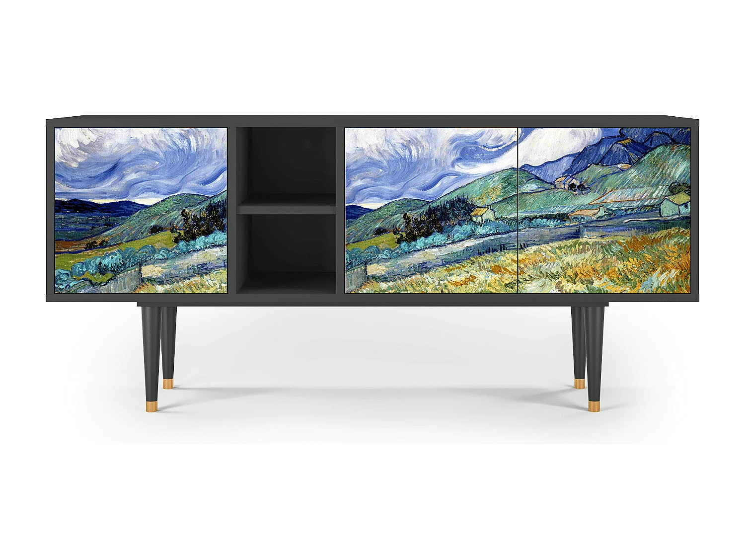 Mueble de TV - 150х69х41 cm - T5 - Landscape, Antracite