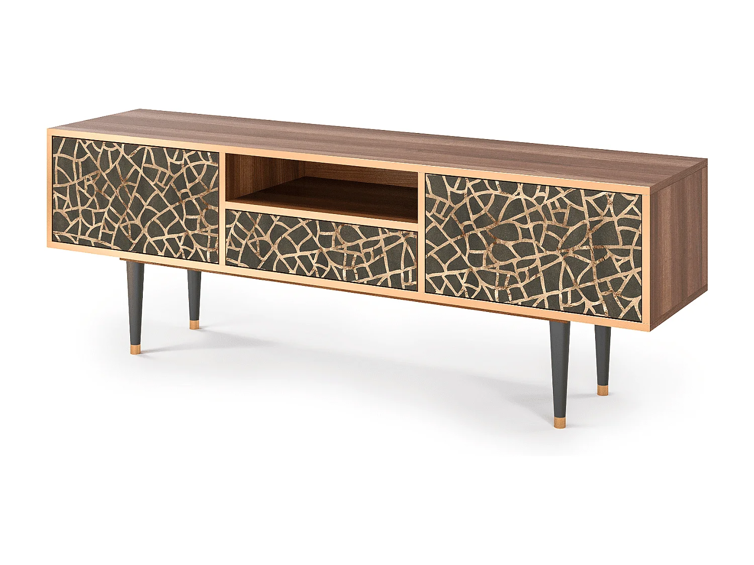 Meuble TV - 170х59х41 cm - T6 - Enlarged Leaf, Noyer