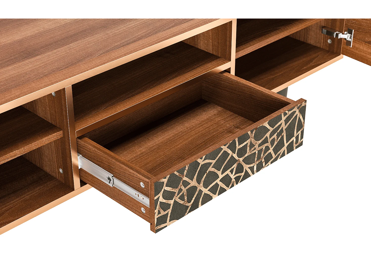 TV-Möbel - 170х59х41 cm - T6 - Enlarged Leaf, Walnuss