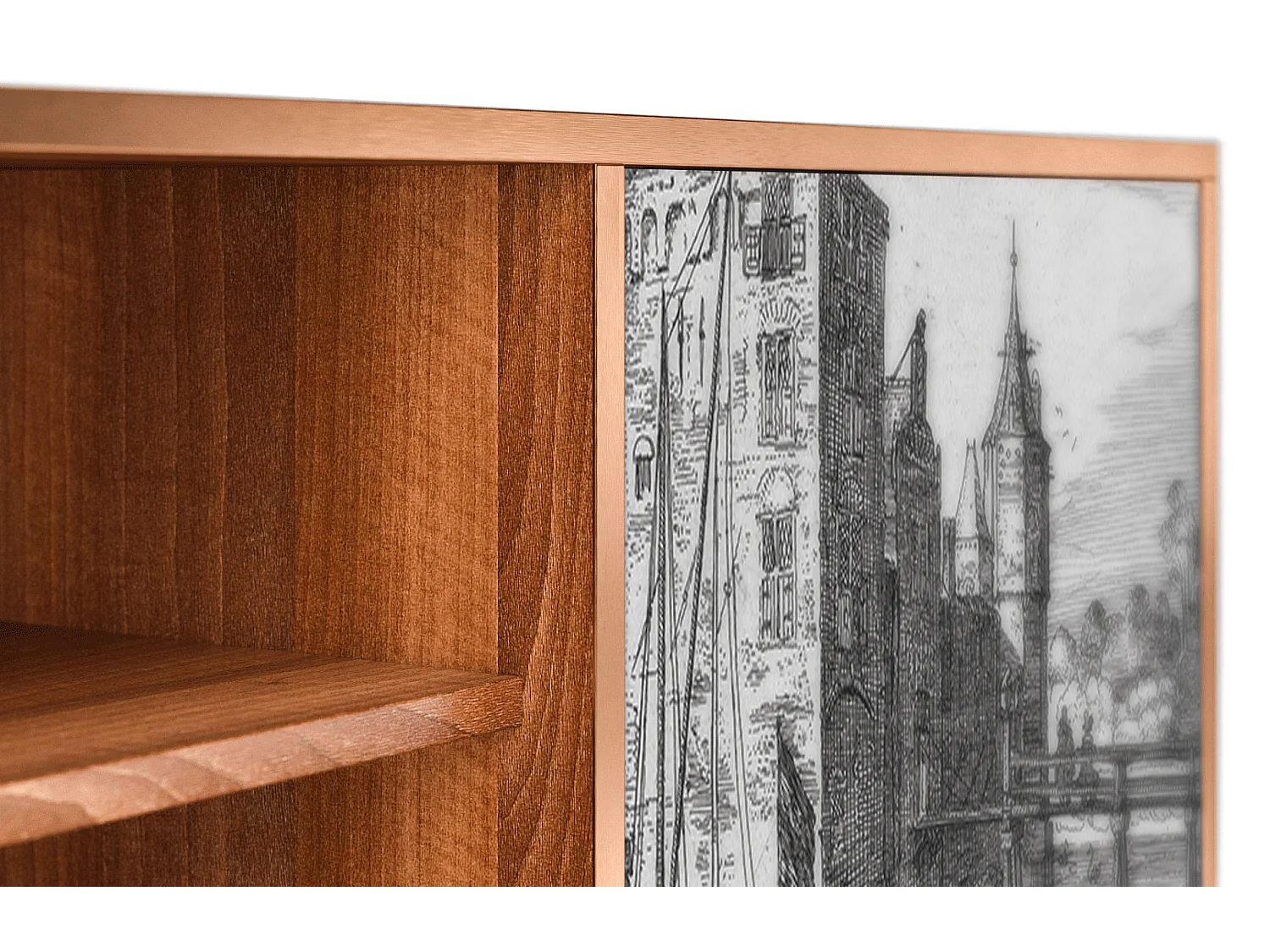 Meuble TV - 170х69х48 cm - T2 - Castle by Breugel, Noyer