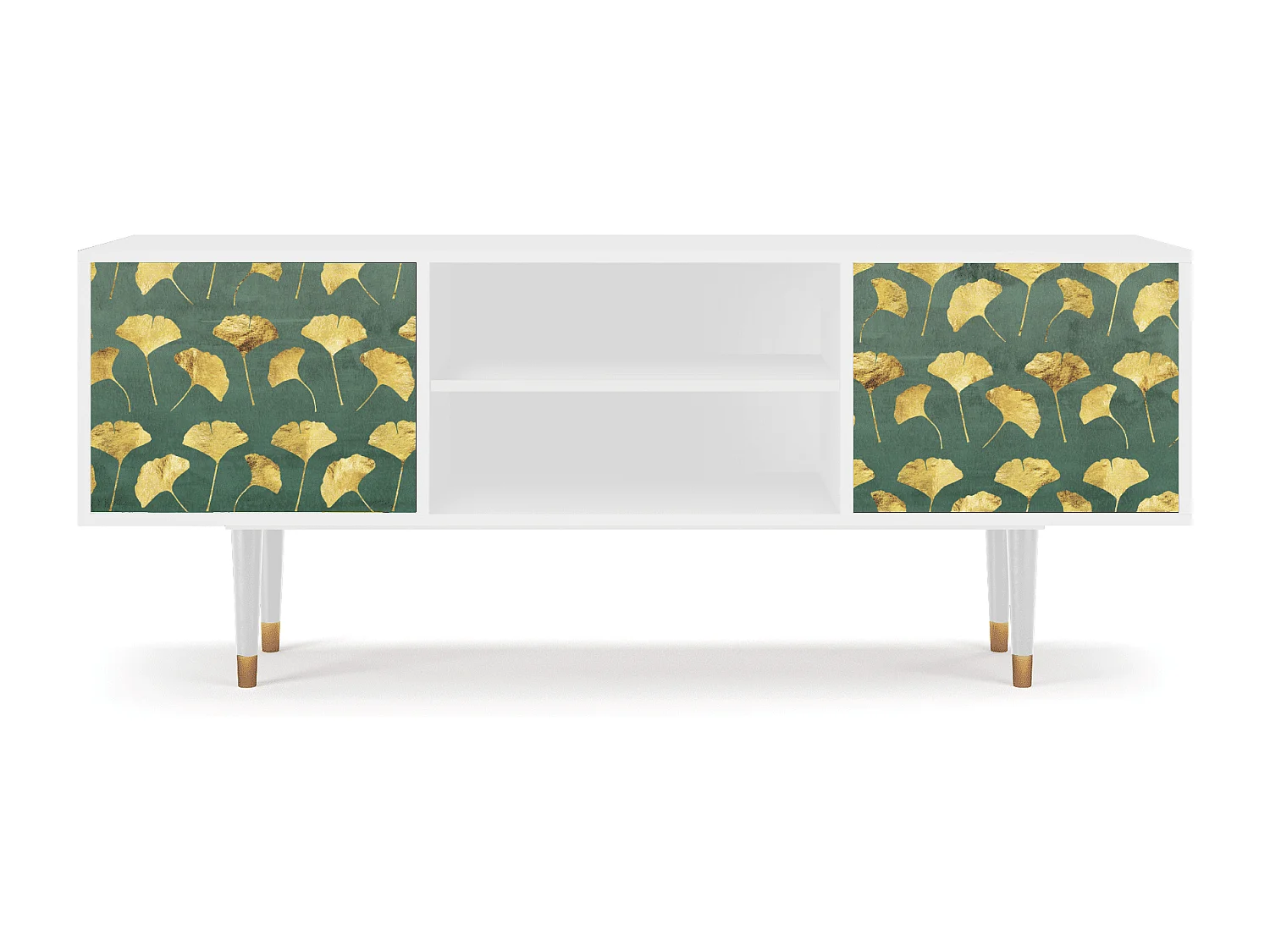 TV-Möbel - 170х69х48 cm - T2 - Gingko leaves, Weiß