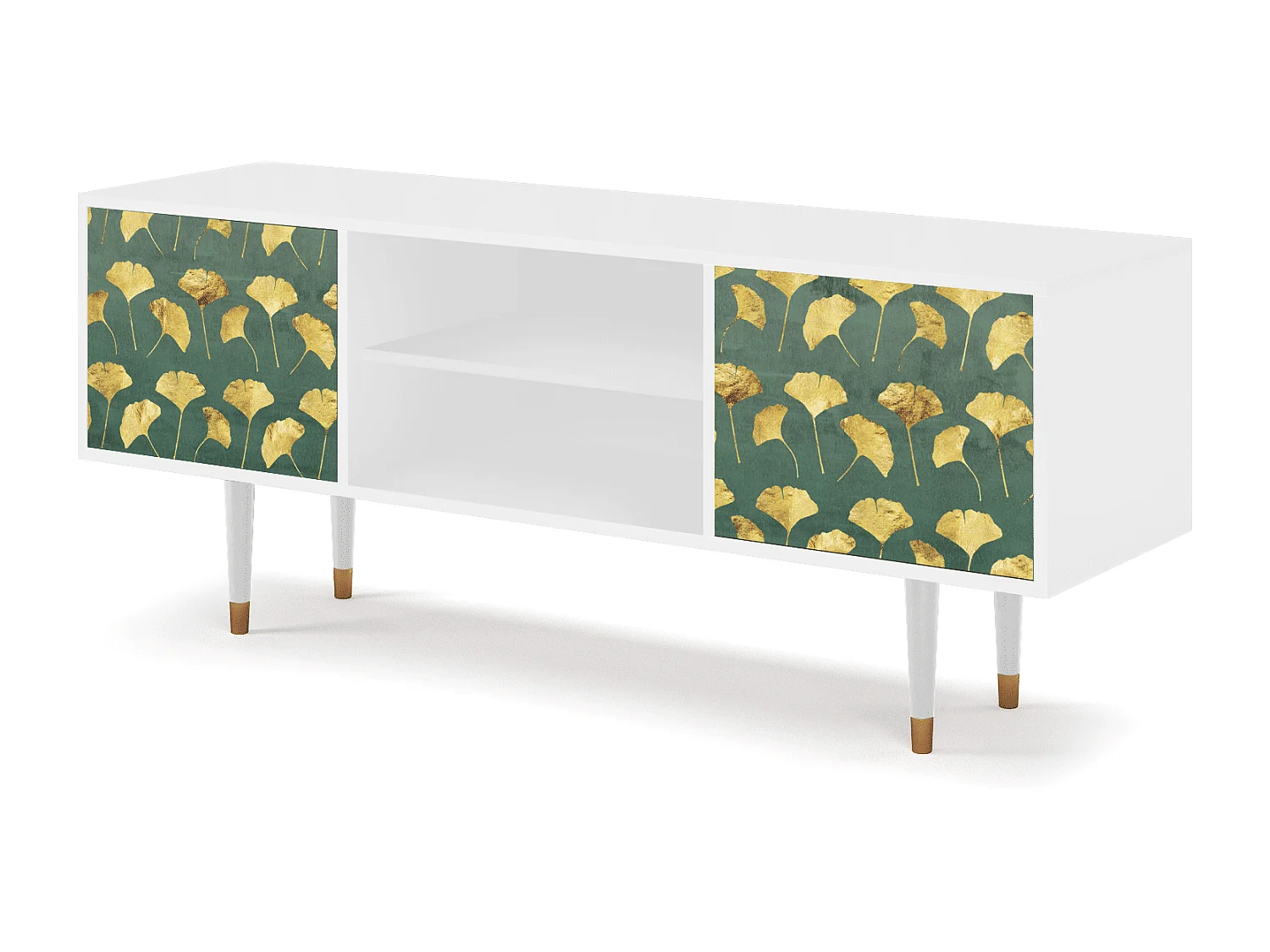 TV-Möbel - 170х69х48 cm - T2 - Gingko leaves, Weiß