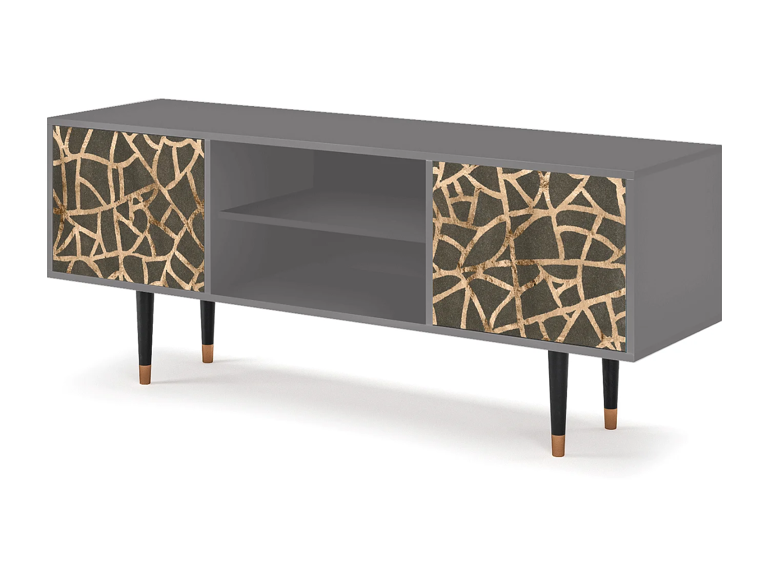 Mobile TV - 170х69х48 cm - T2 - Enlarged Leaf, Grigio