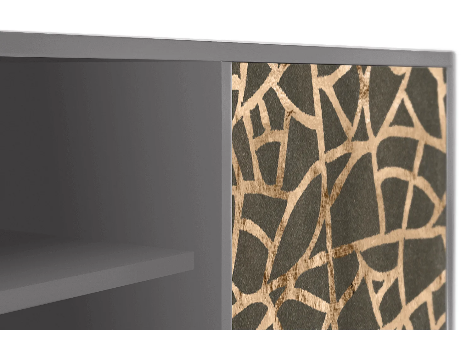 Mobile TV - 170х69х48 cm - T2 - Enlarged Leaf, Grigio