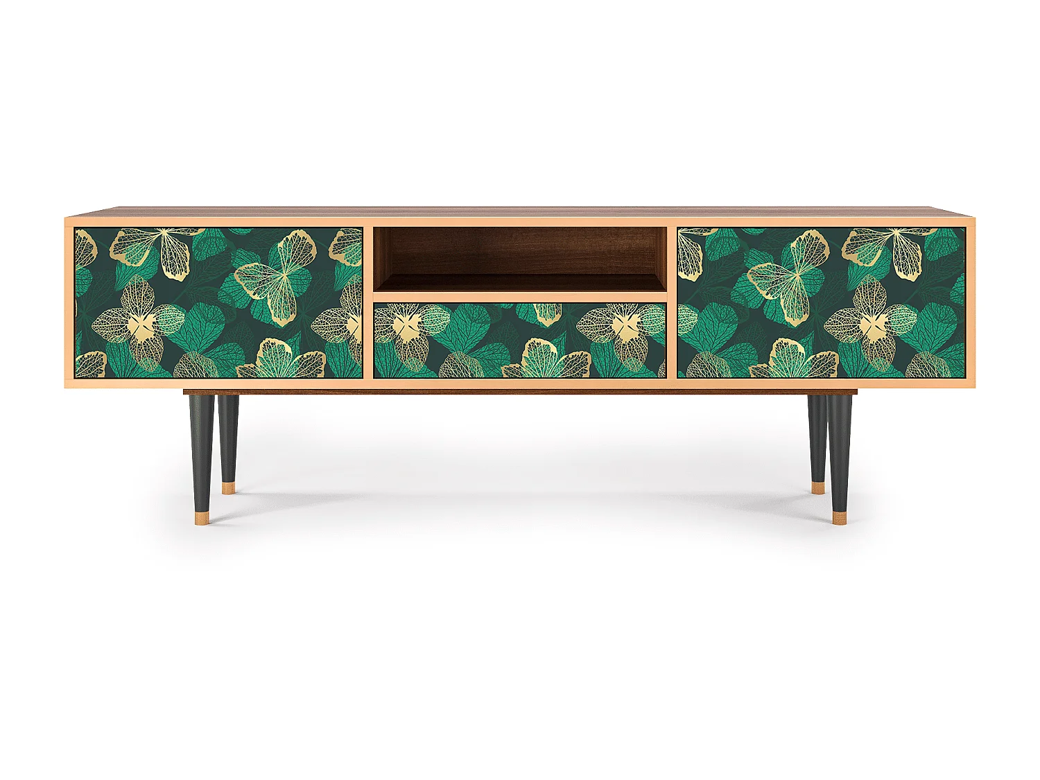 TV-meubel - 170х59х41 cm - T6 - Green Flower, Walnoot