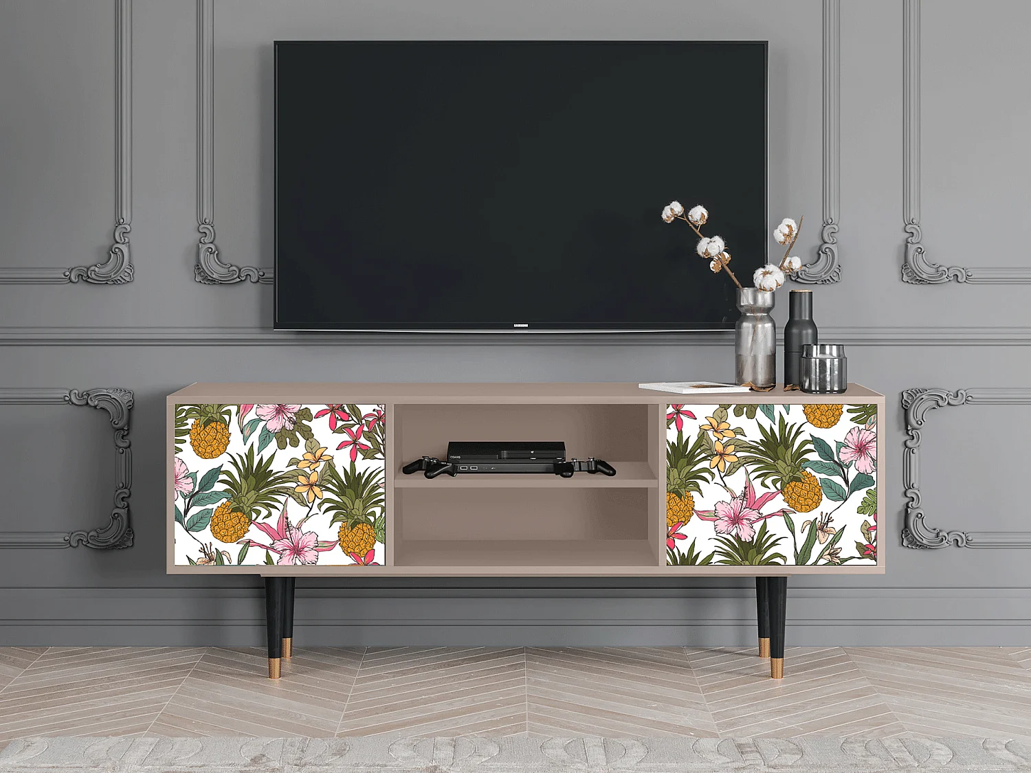 Meuble TV - 170х69х48 cm - T2 - Estival Fruit, Latte