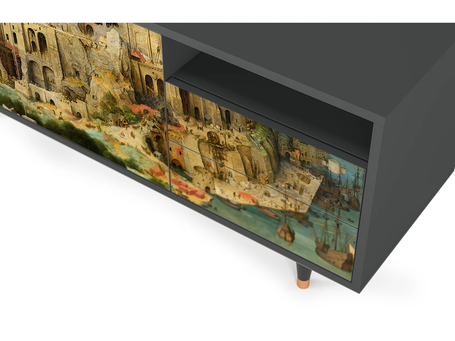 Mobile TV - 125х56х41 cm - T7 - Elder The Tower, Antracite