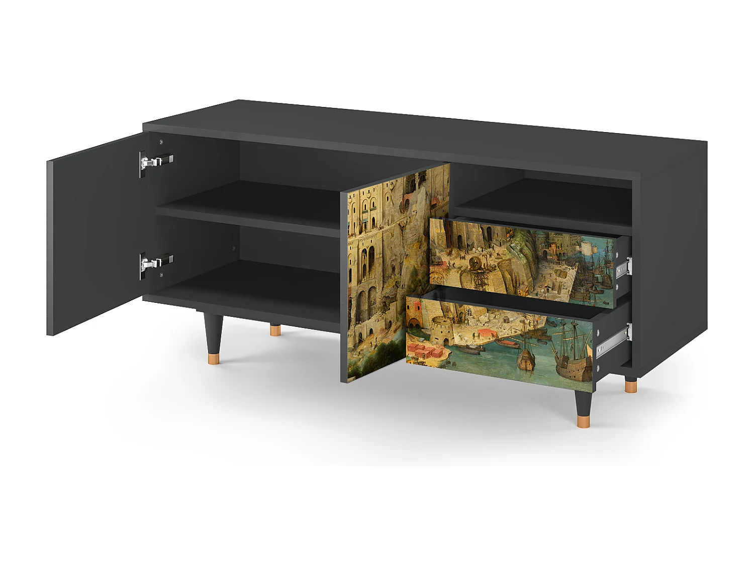 Mobile TV - 125х56х41 cm - T7 - Elder The Tower, Antracite