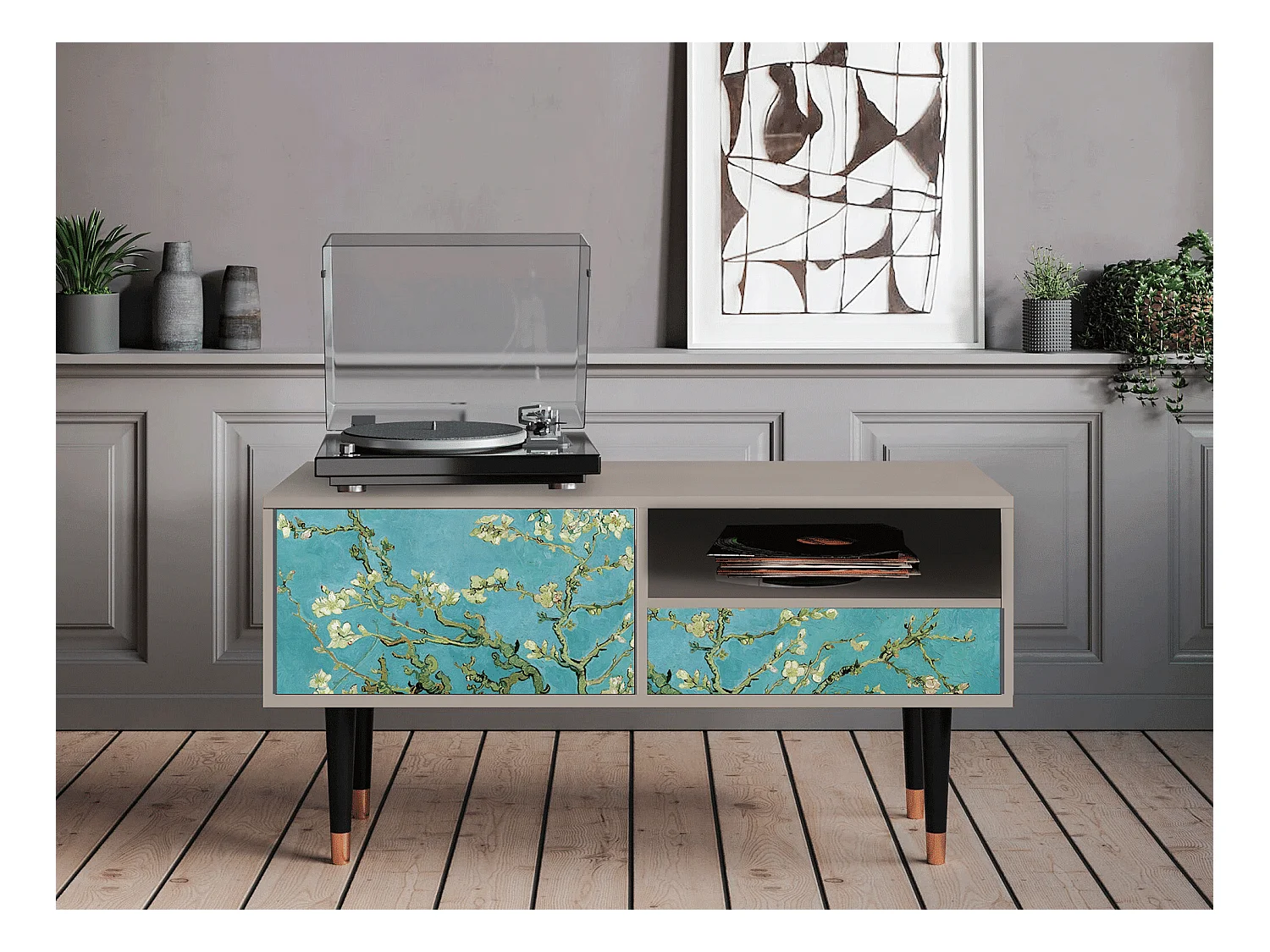 TV-meubel - 115х59х48 cm - T3 - Almond Blossom, Zand