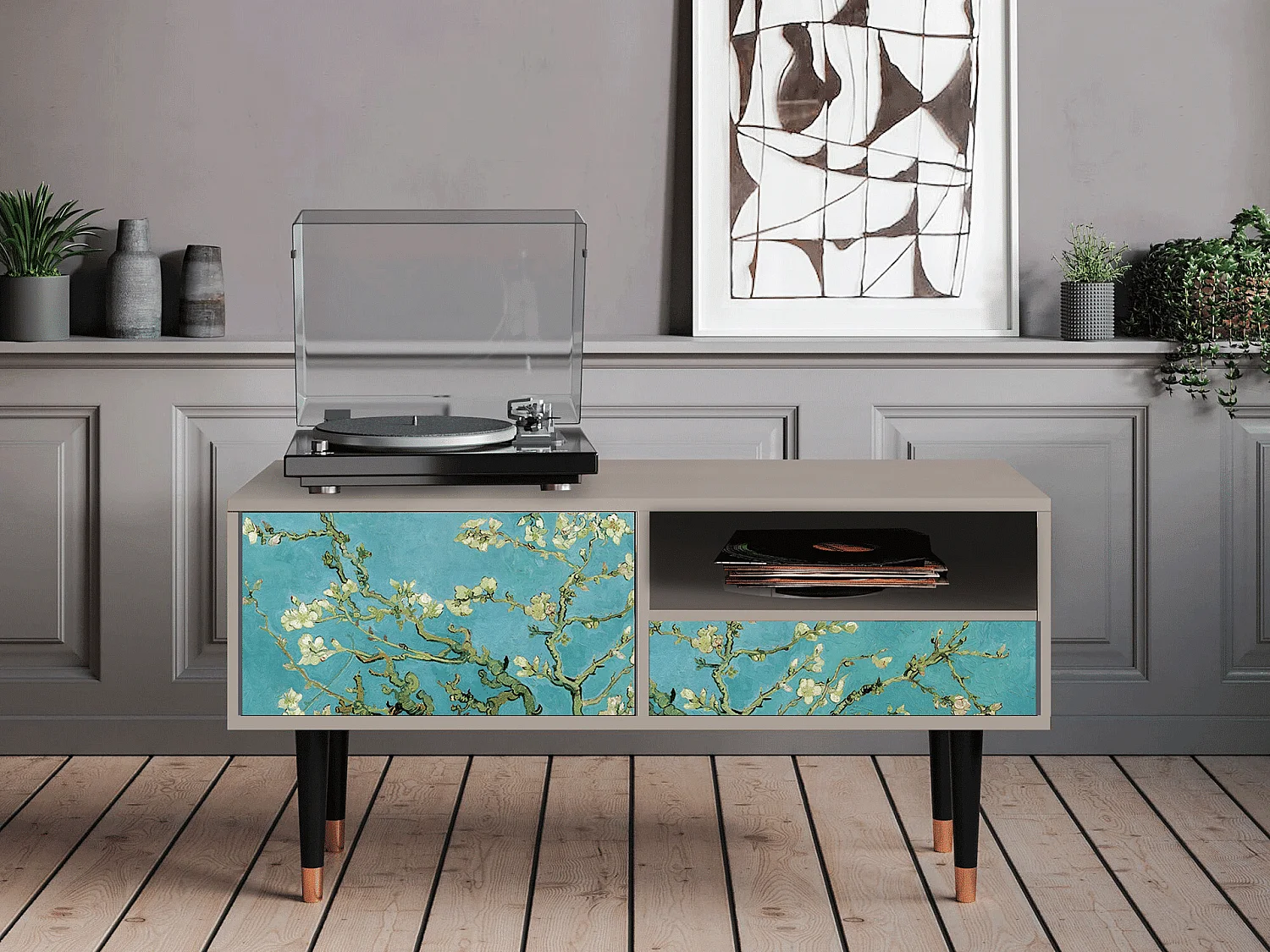 Mobile TV - 115х59х48 cm - T3 - Almond Blossom, Sabbia