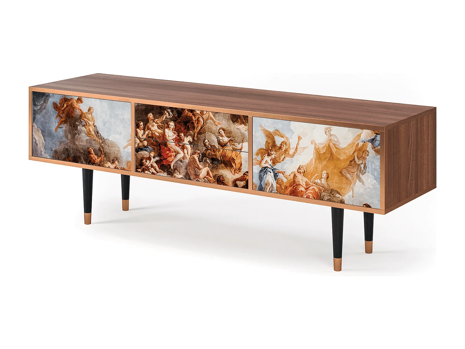 Mueble de TV - 170х59х48 cm - T4 - Versailles, Nogueira