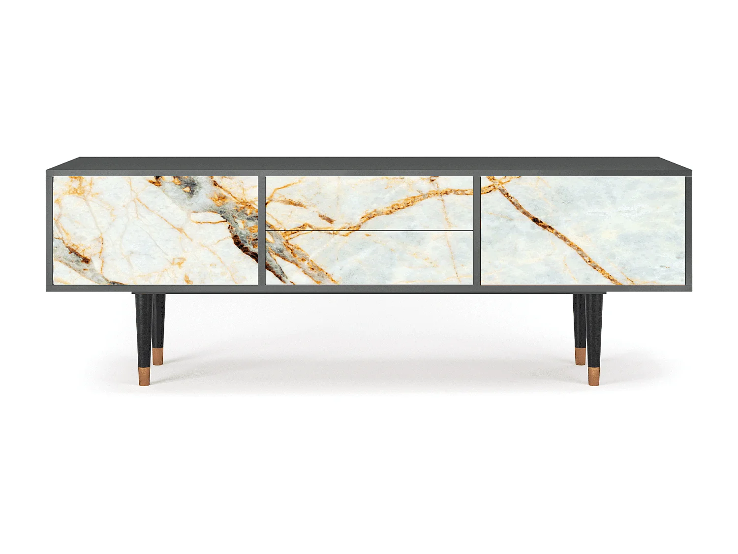 Meuble TV - 170х59х48 cm - T4 - Sabley Marble, Anthracite