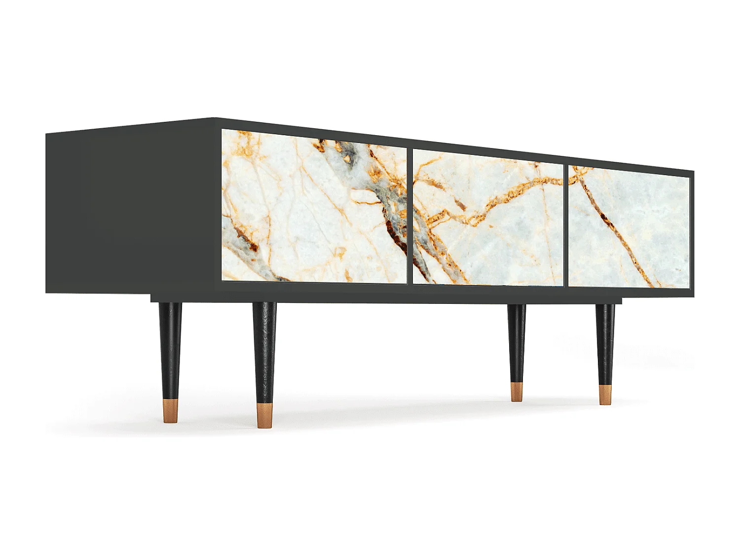 Meuble TV - 170х59х48 cm - T4 - Sabley Marble, Anthracite