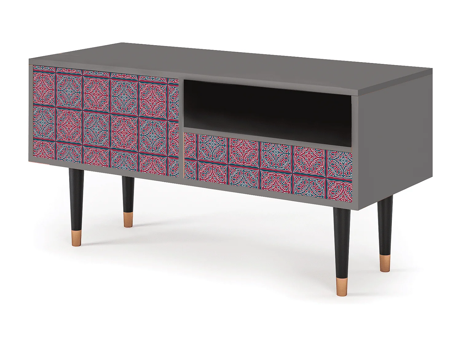 TV-Möbel - 115х59х48 cm - T3 - Riviera Mosaic, Grau