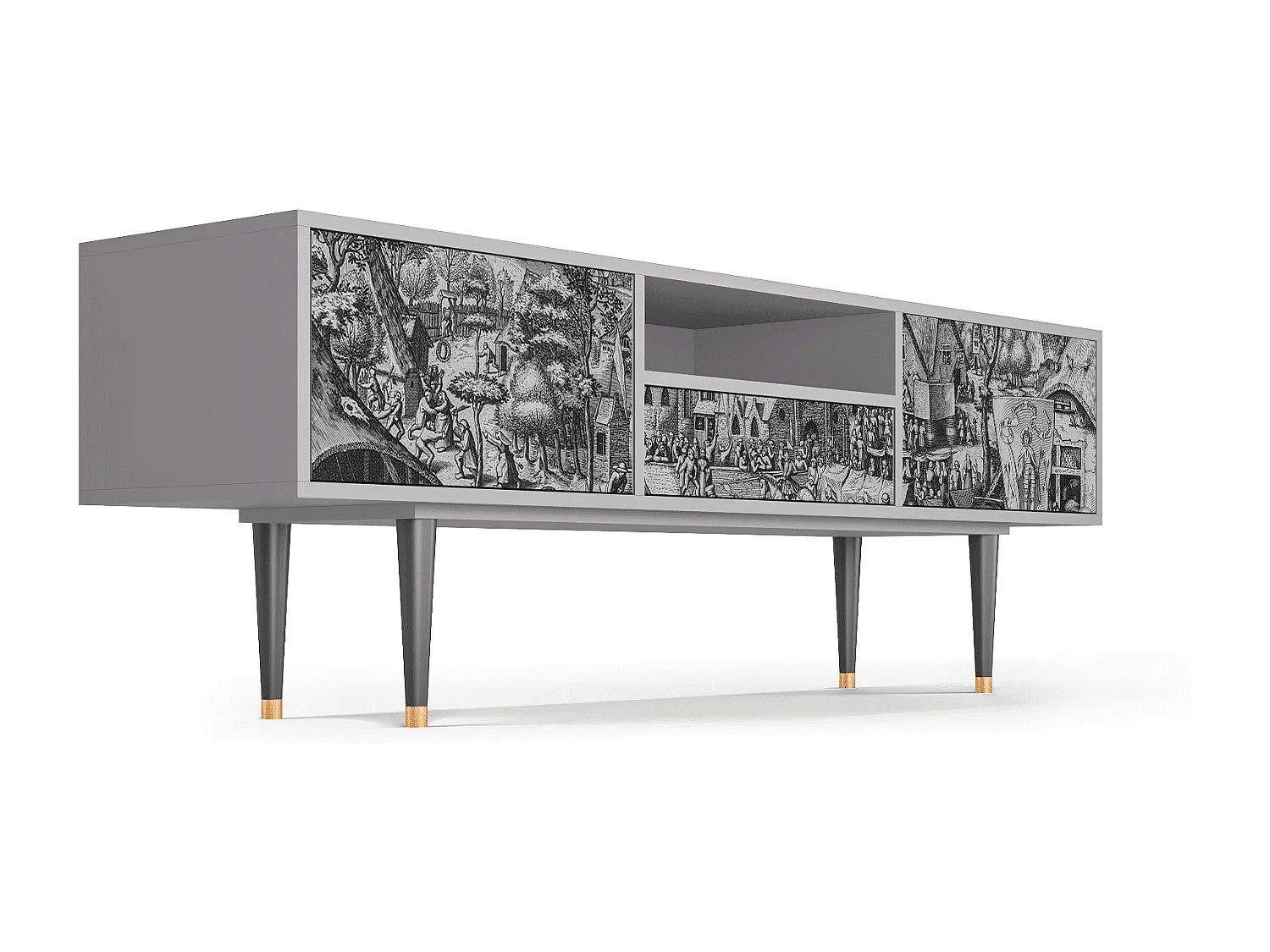 TV-Möbel - 170х59х41 cm - T6 - The Festival of Saint, Grau