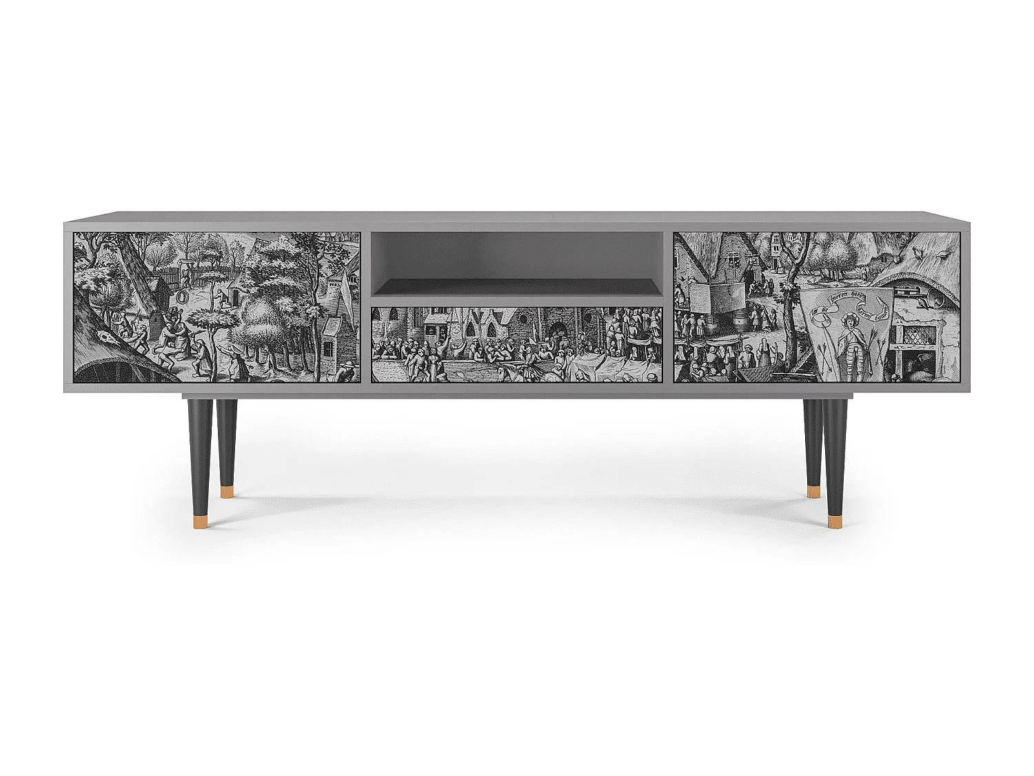 Meuble TV - 170х59х41 cm - T6 - The Festival of Saint, Gris