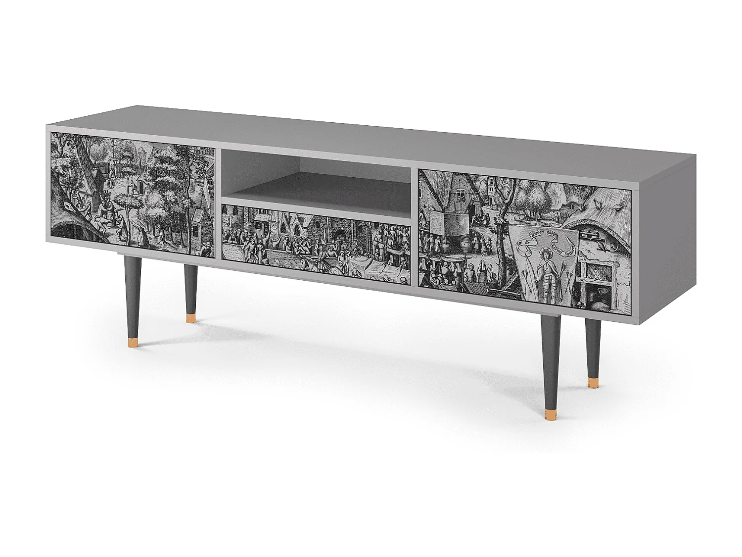 Meuble TV - 170х59х41 cm - T6 - The Festival of Saint, Gris