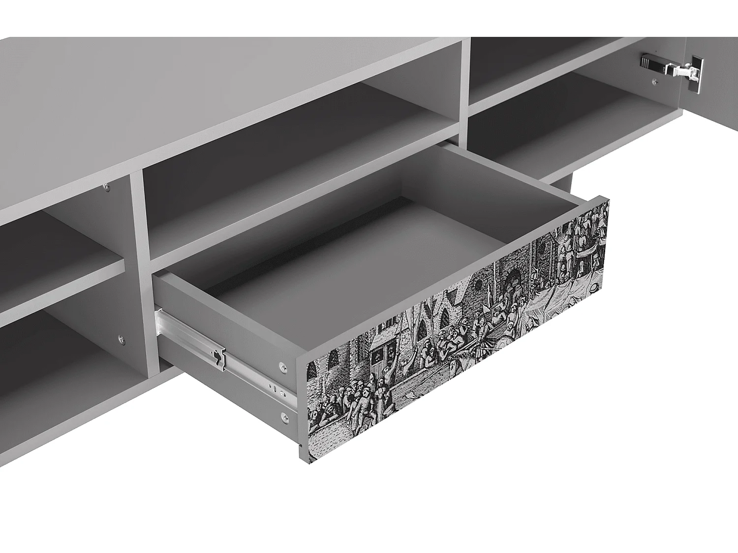 Mueble de TV - 170х59х41 cm - T6 - The Festival of Saint, Gris