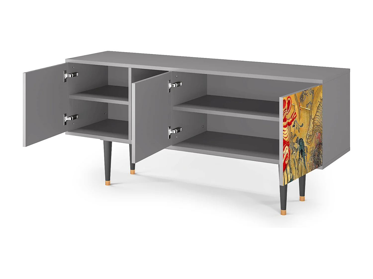 Meuble TV - 150х69х41 cm - T5 - Blood by James Jean, Gris