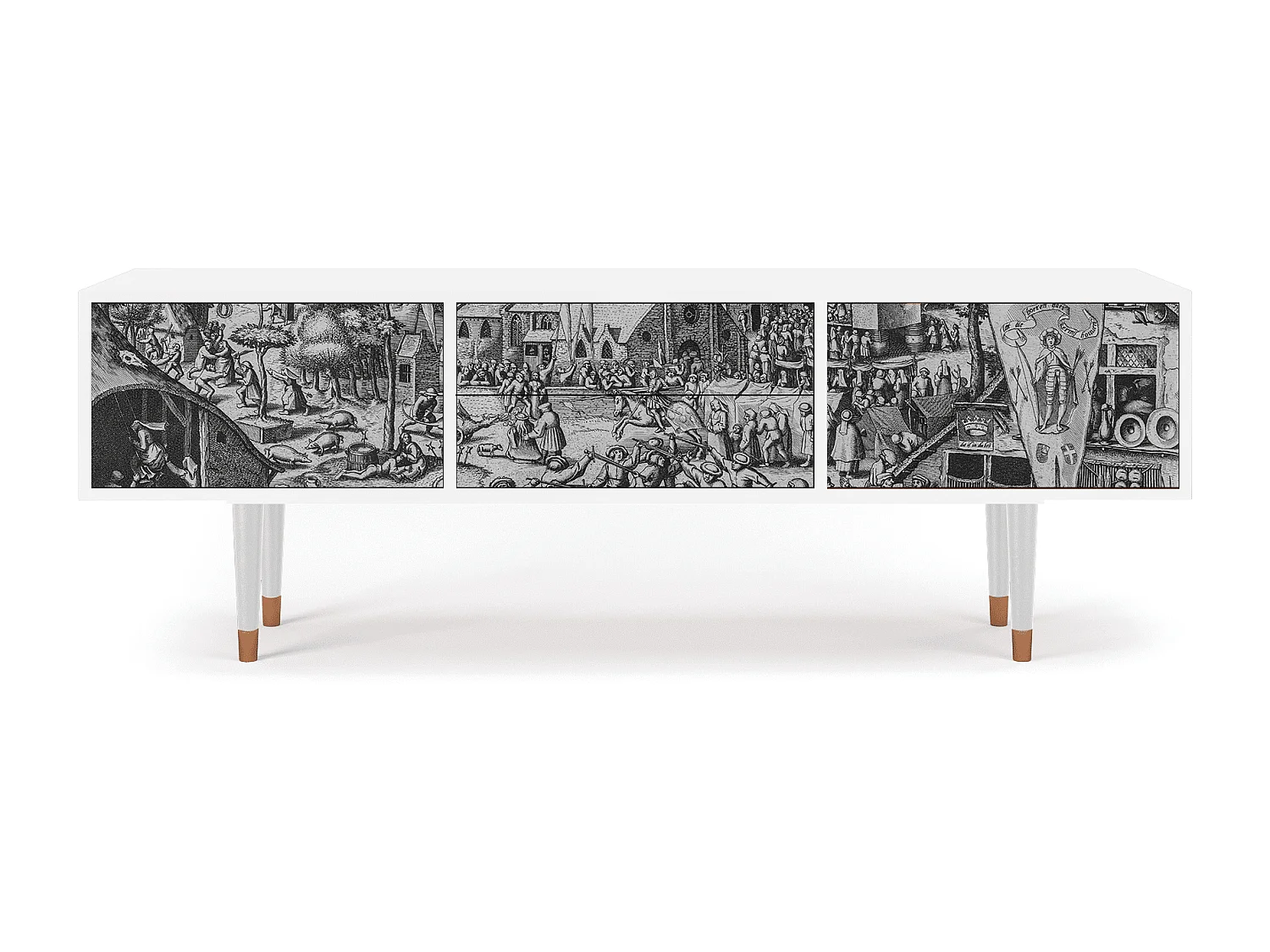 Mueble de TV - 170х59х48 cm - T4 - The Festival of Saint, Blanco