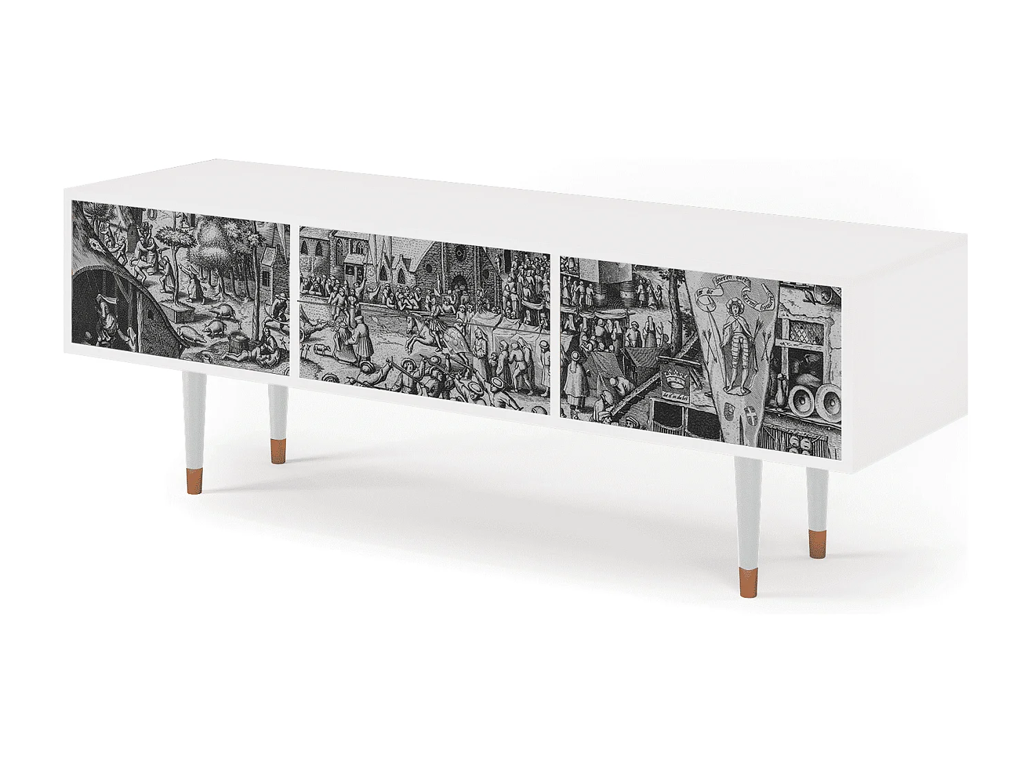 Mueble de TV - 170х59х48 cm - T4 - The Festival of Saint, Blanco