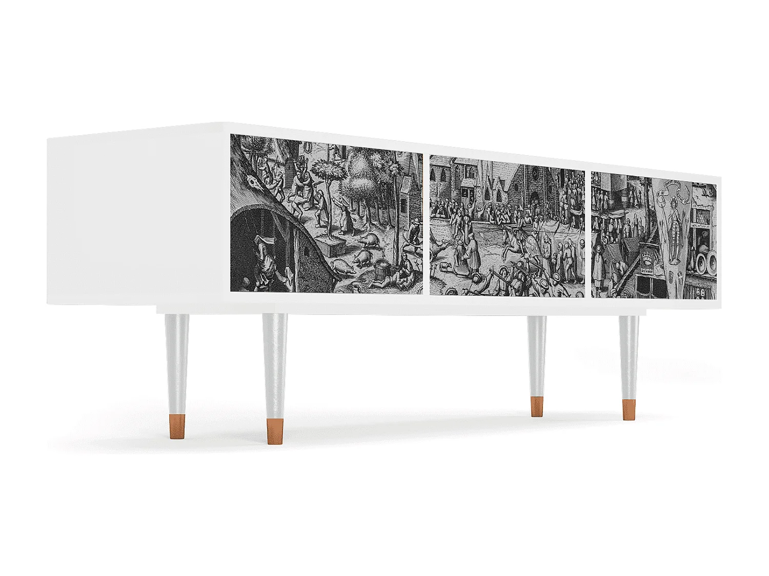 Mueble de TV - 170х59х48 cm - T4 - The Festival of Saint, Blanco