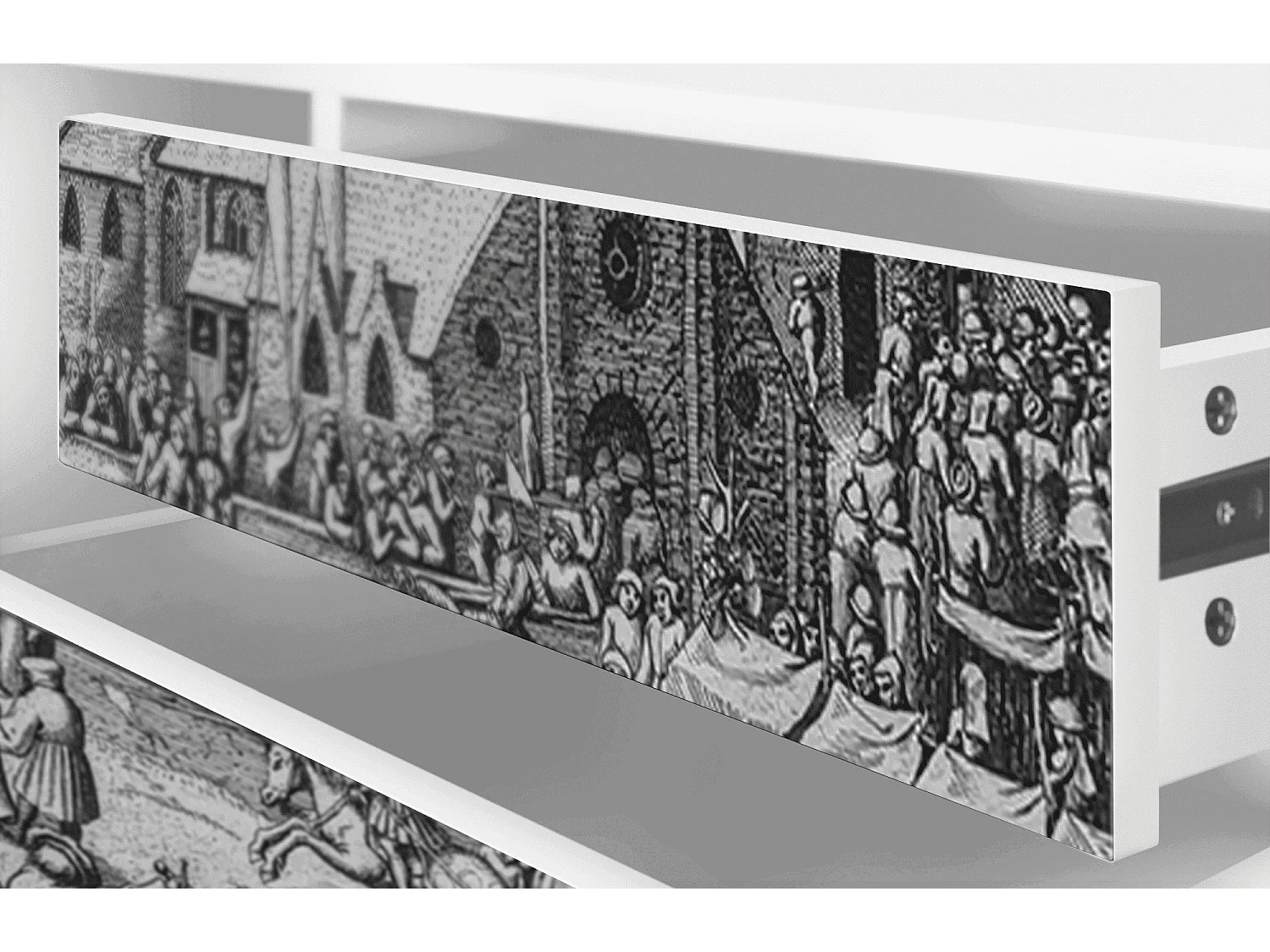 Mueble de TV - 170х59х48 cm - T4 - The Festival of Saint, Blanco