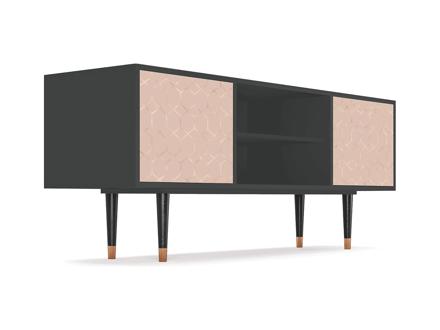 TV-Möbel - 170х69х48 cm - T2 - Rose Honeycomb, Anthrazit