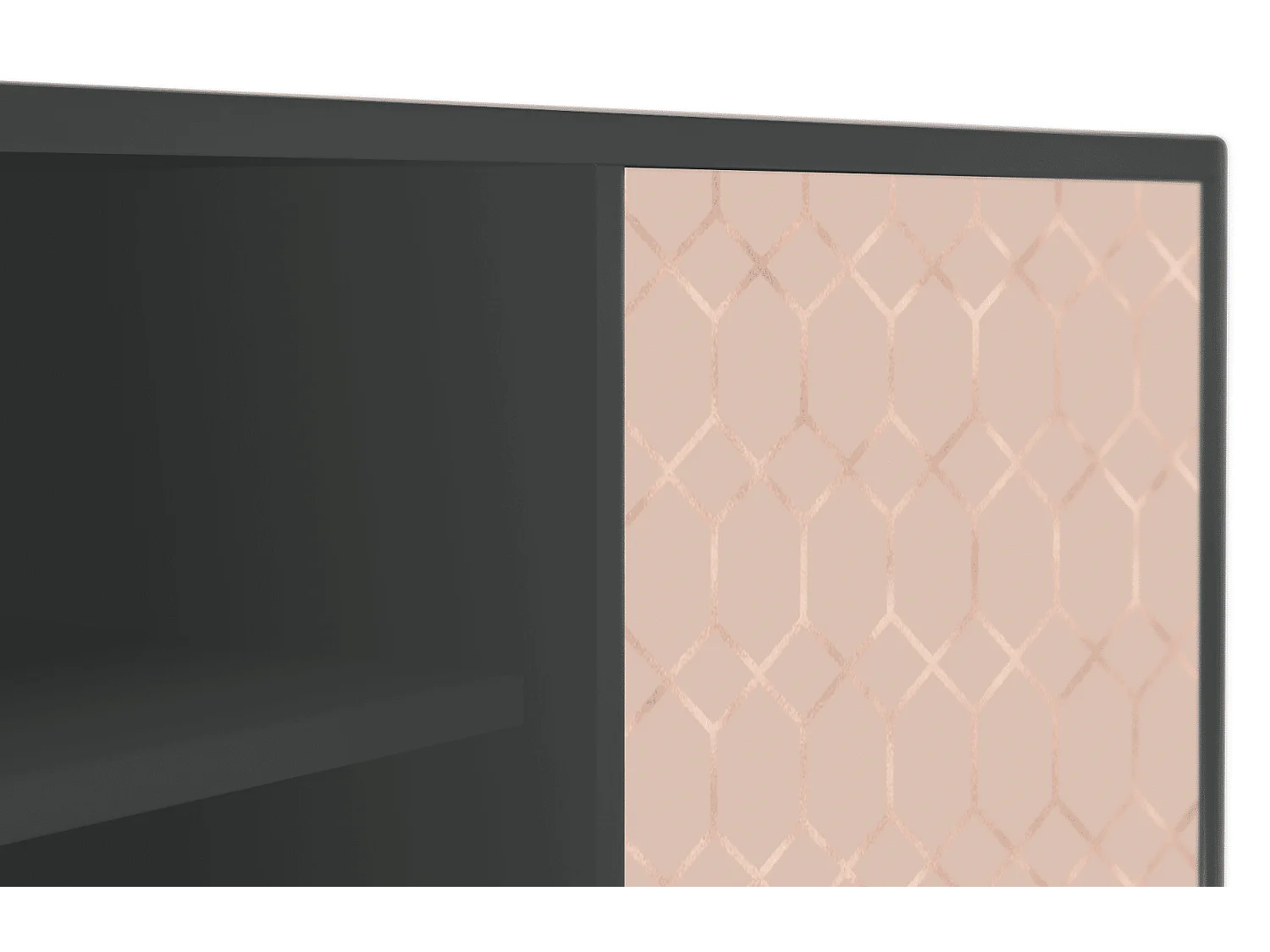 Szafka RTV - 170х69х48 cm - T2 - Rose Honeycomb, Antracyt