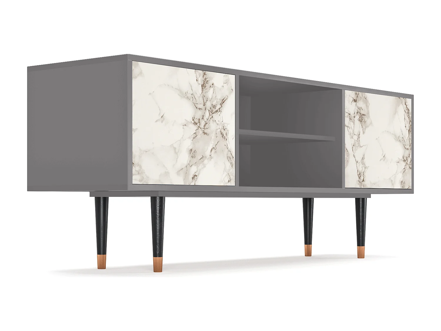 Mobile TV - 170х69х48 cm - T2 - Milk Marble, Grigio