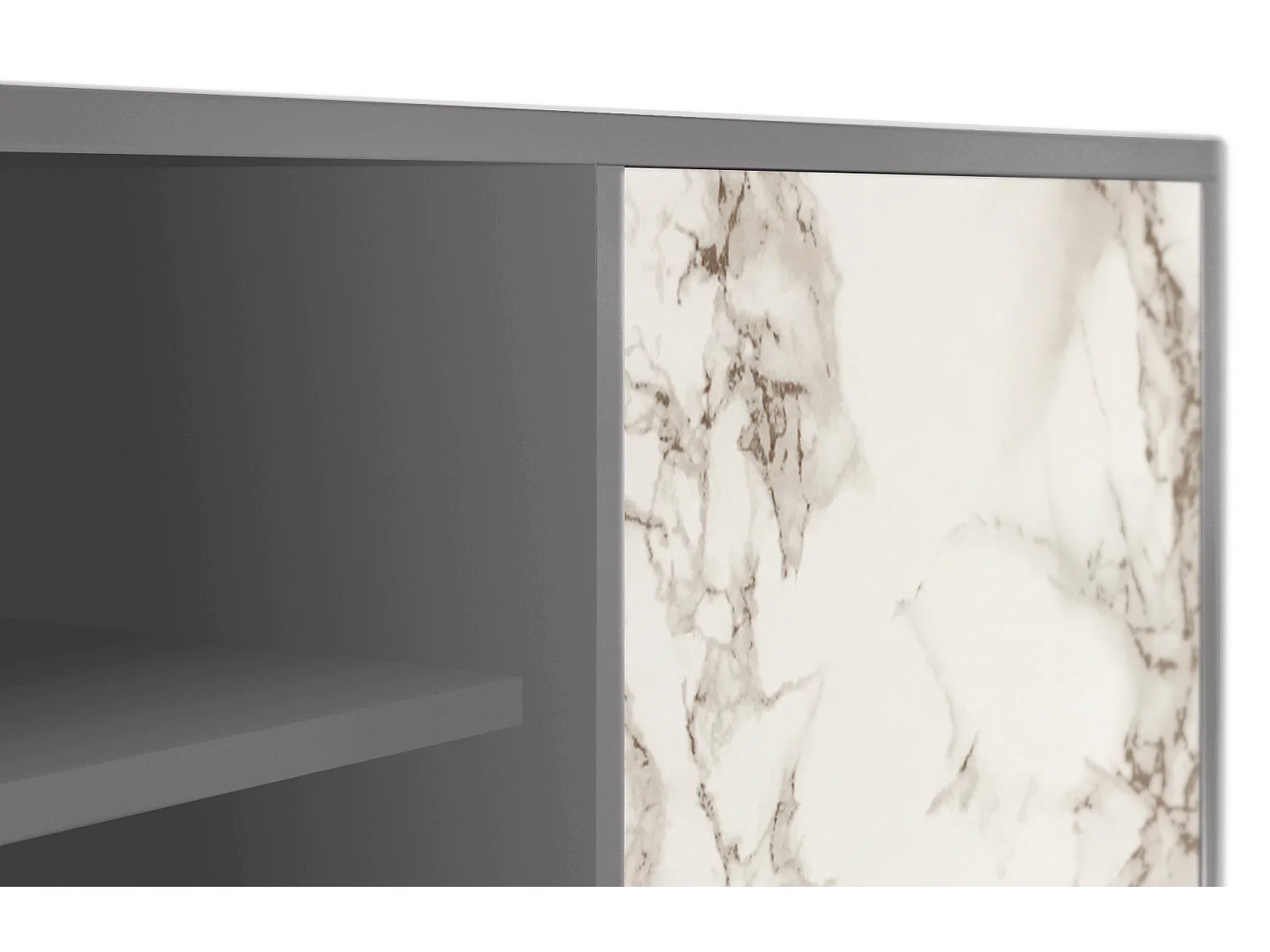 Mobile TV - 170х69х48 cm - T2 - Milk Marble, Grigio