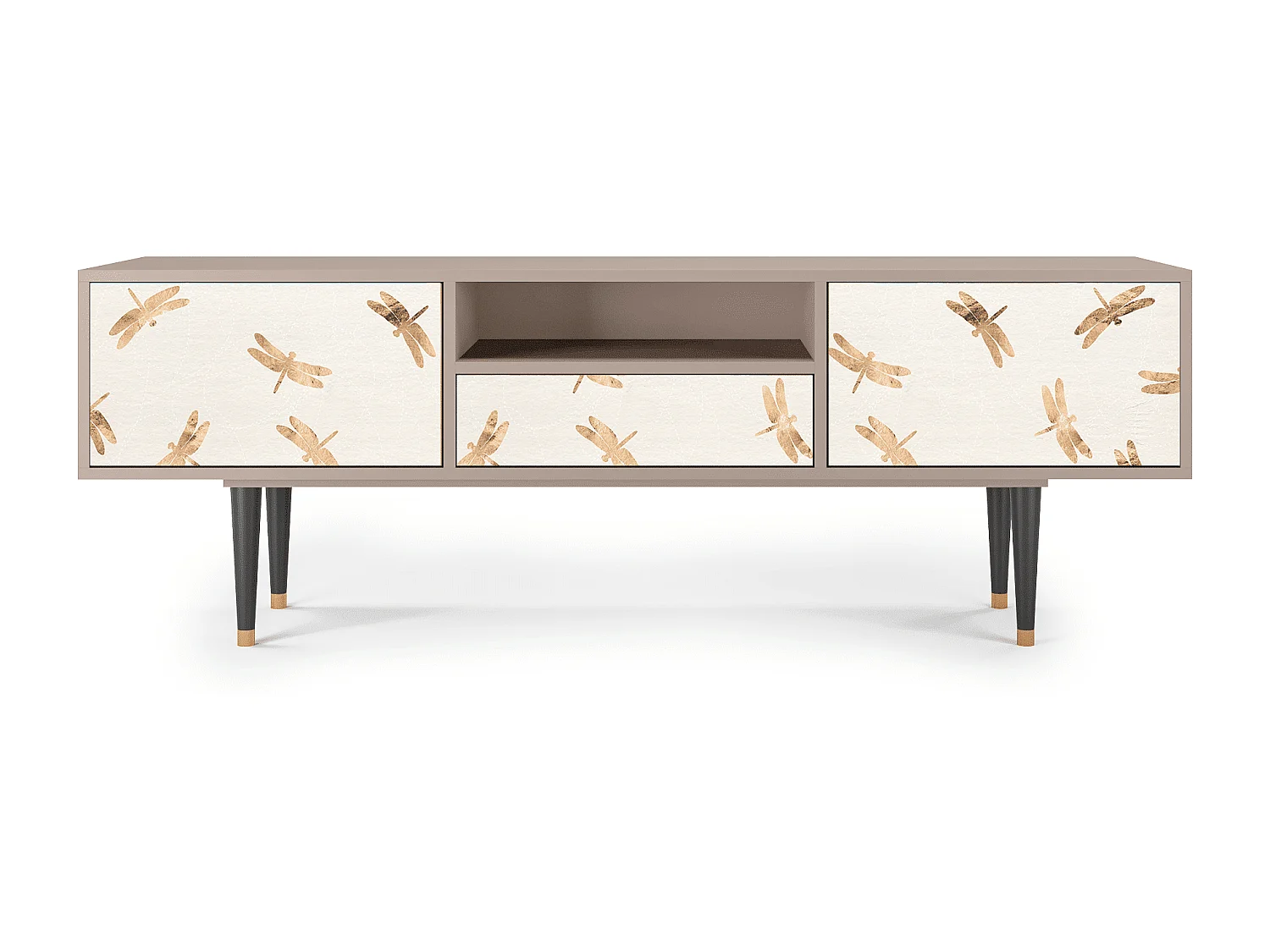 Meuble TV - 170х59х41 cm - T6 - Nude Dragonflies, Latte