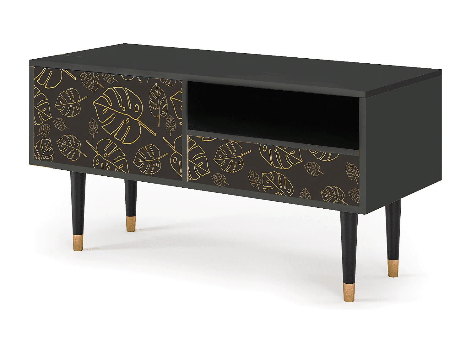 Meuble TV - 115х59х48 cm - T3 - Fall Of The Leaves, Anthracite