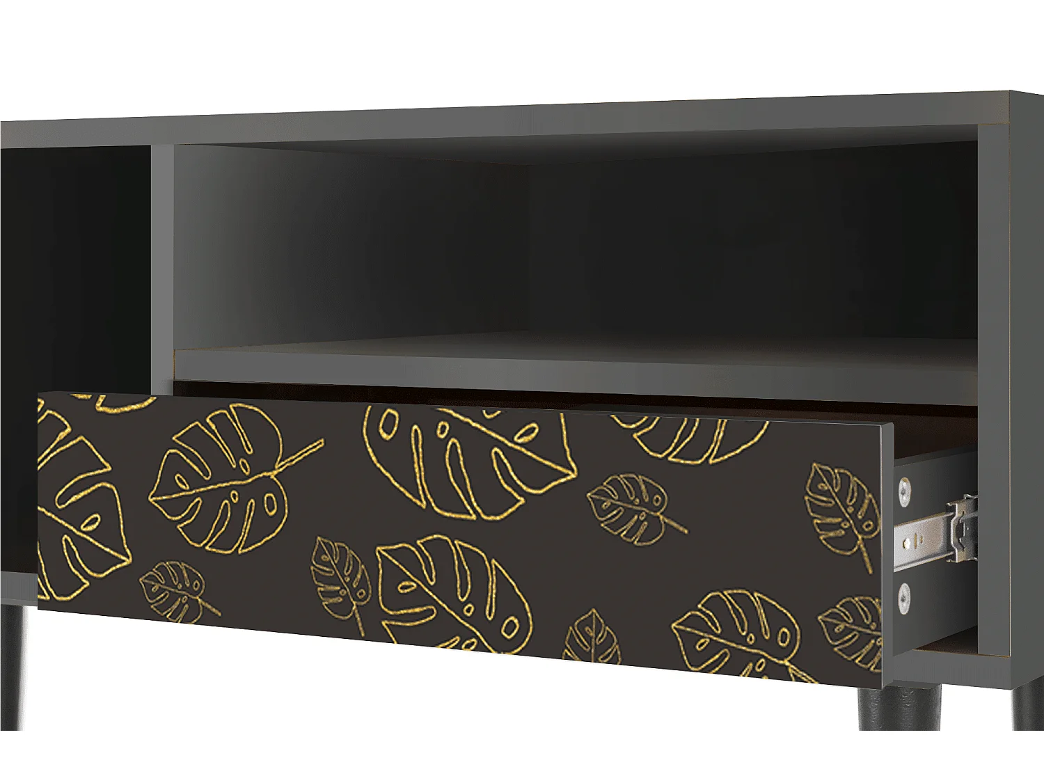 Meuble TV - 115х59х48 cm - T3 - Fall Of The Leaves, Anthracite