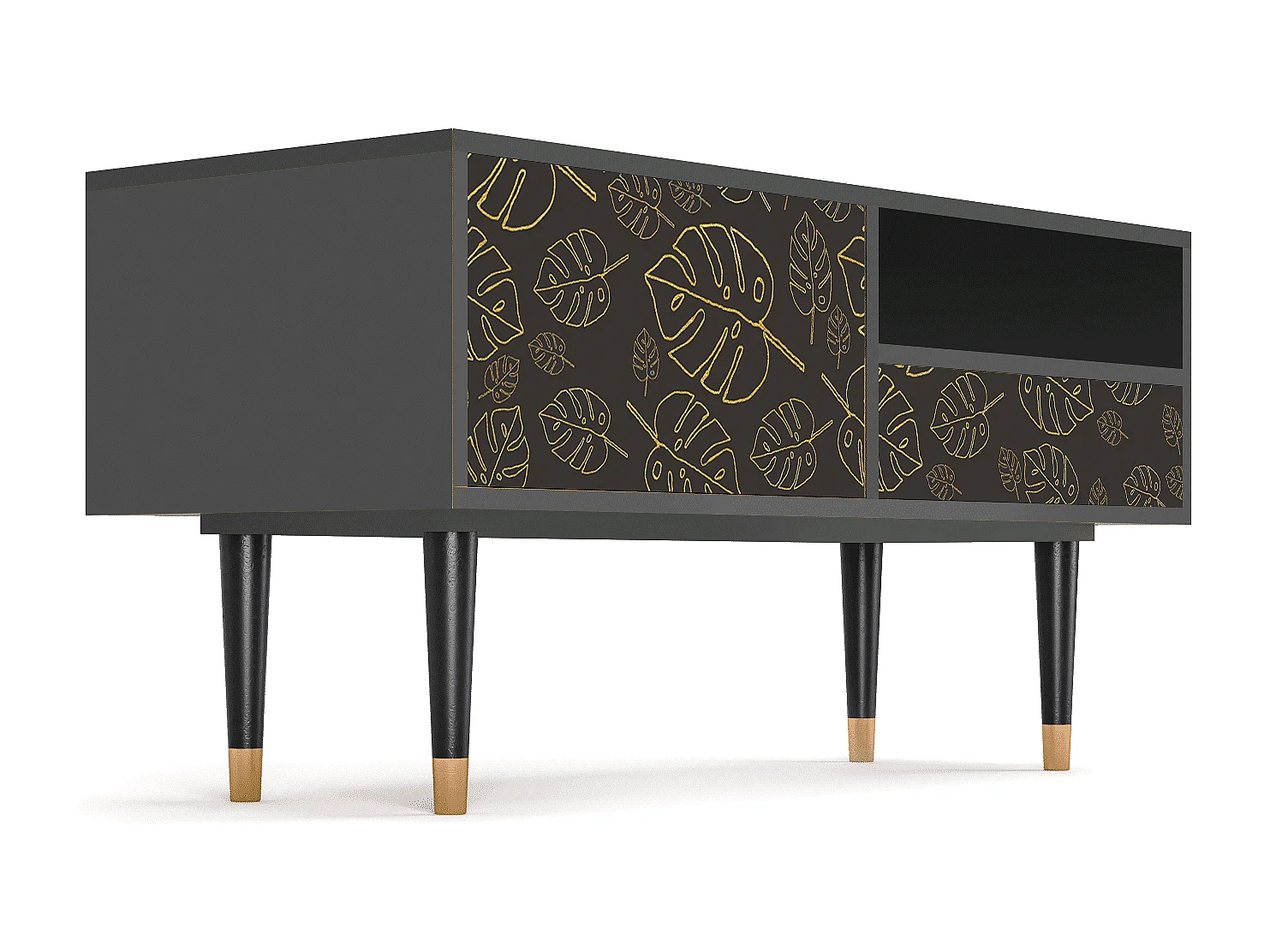 Meuble TV - 115х59х48 cm - T3 - Fall Of The Leaves, Anthracite