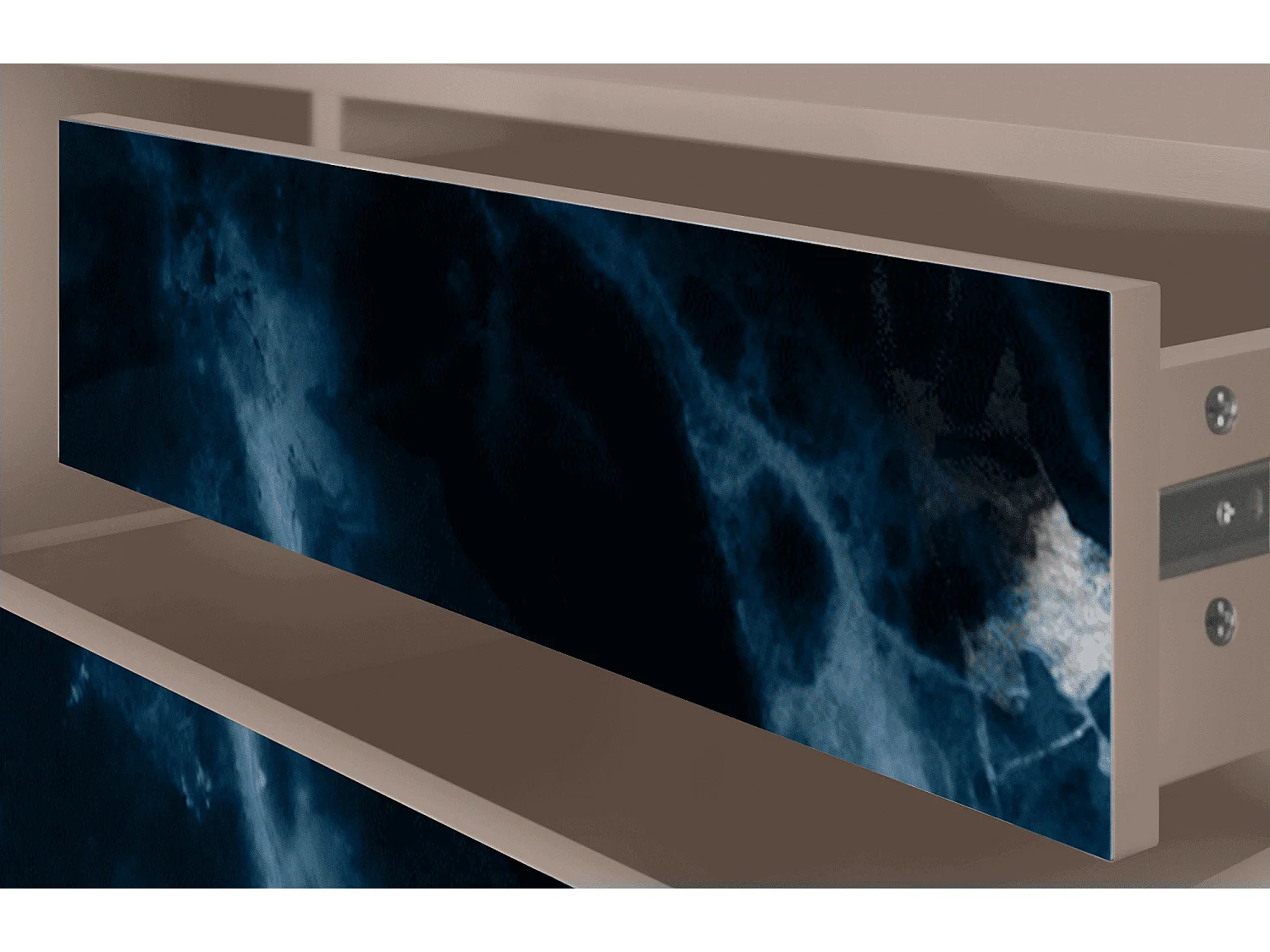 Mobile TV - 170х59х48 cm - T4 - Deep Ocean, Latte