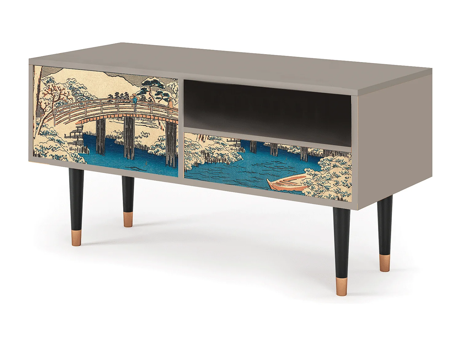 Meuble TV - 115х59х48 cm - T3 - Katabira River, Sable