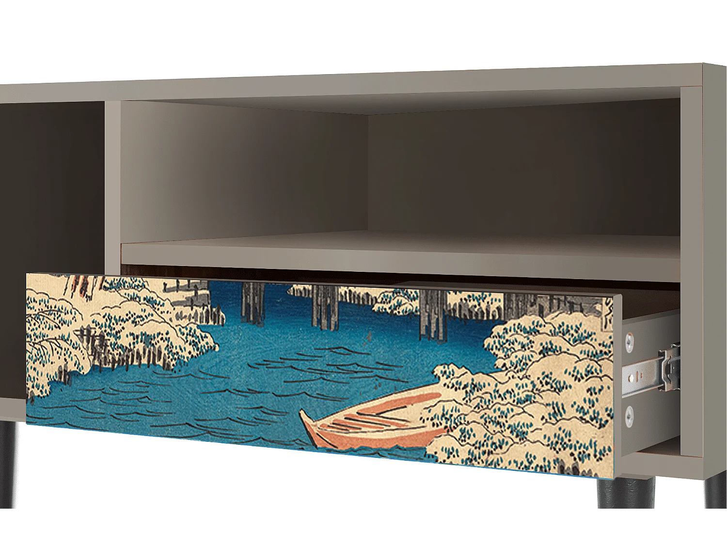 Meuble TV - 115х59х48 cm - T3 - Katabira River, Sable