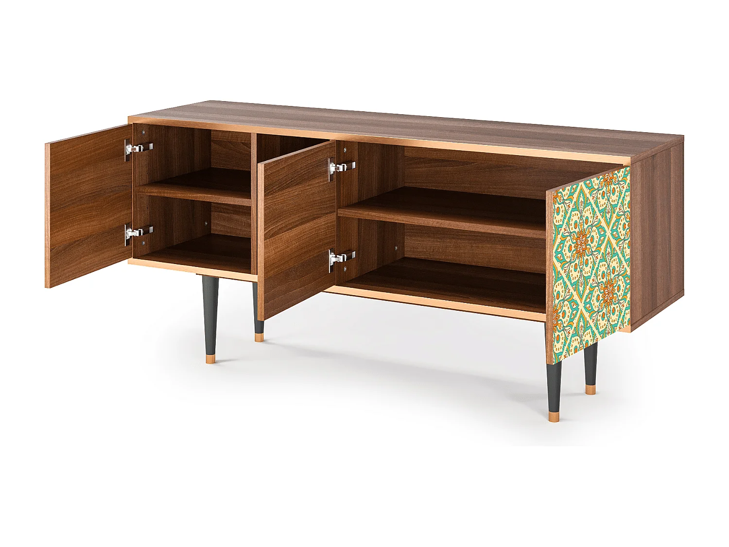 Mobile TV - 150х69х41 cm - T5 - Hindu Daisy, Noce