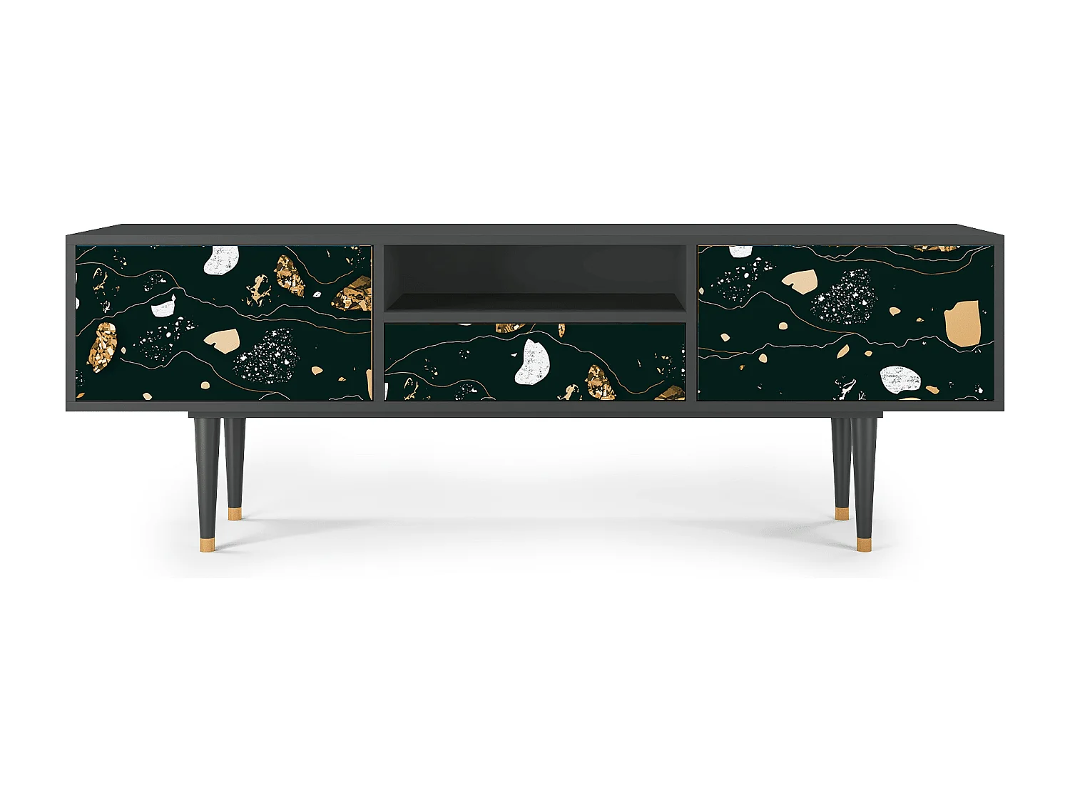 Meuble TV - 170х59х41 cm - T6 - Space Rocks, Anthracite