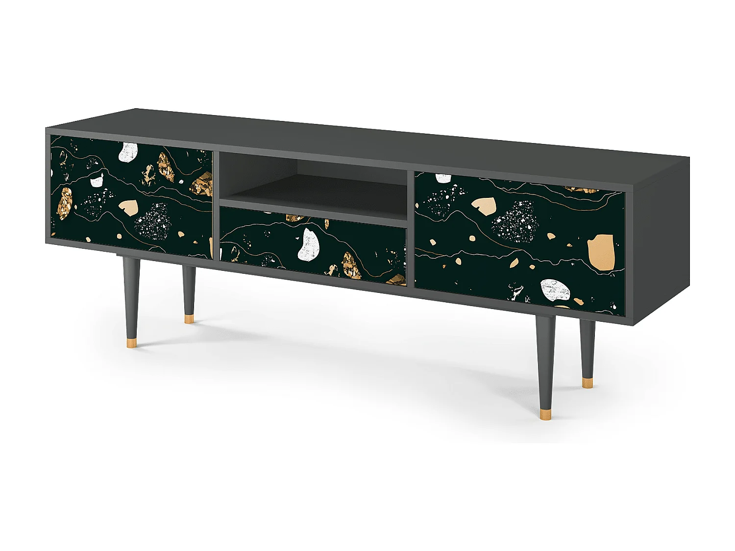 Meuble TV - 170х59х41 cm - T6 - Space Rocks, Anthracite