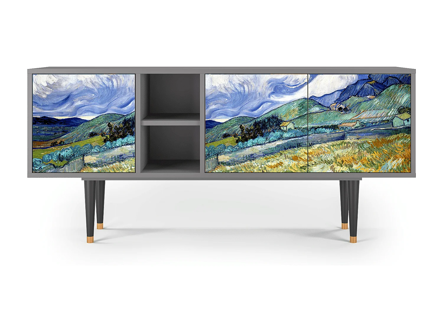 Mobile TV - 150х69х41 cm - T5 - Landscape, Grigio