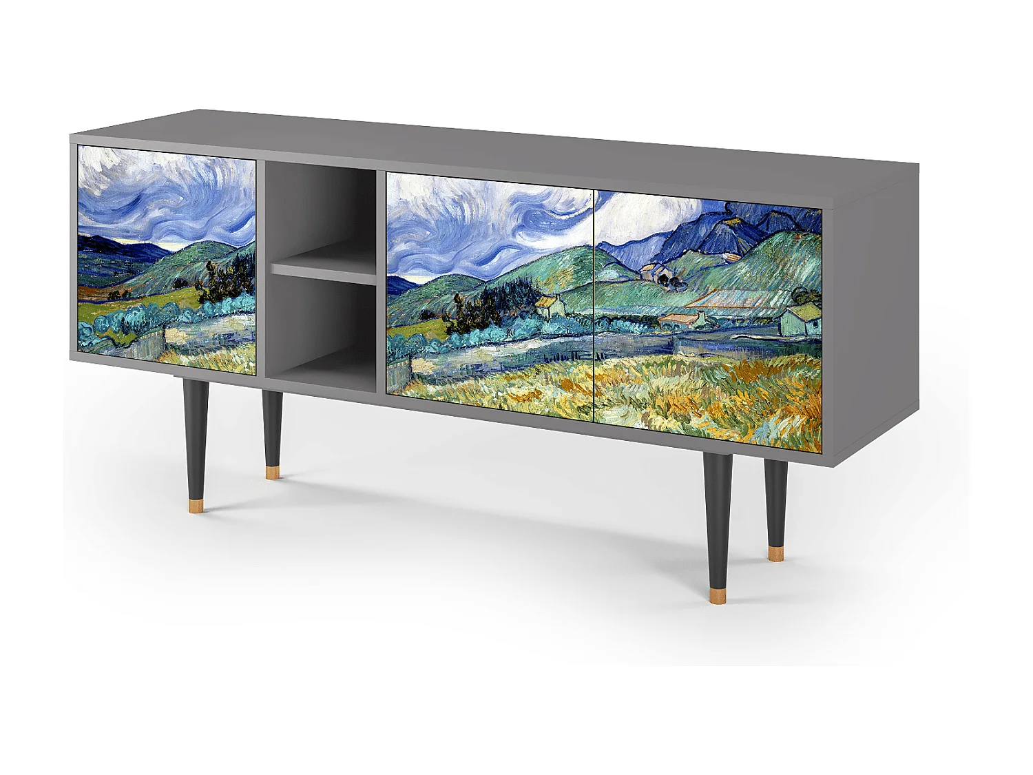 Mobile TV - 150х69х41 cm - T5 - Landscape, Grigio