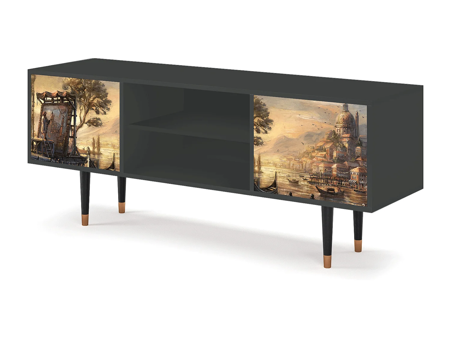 TV-meubel - 170х69х48 cm - T2 - Venice, Antraciet