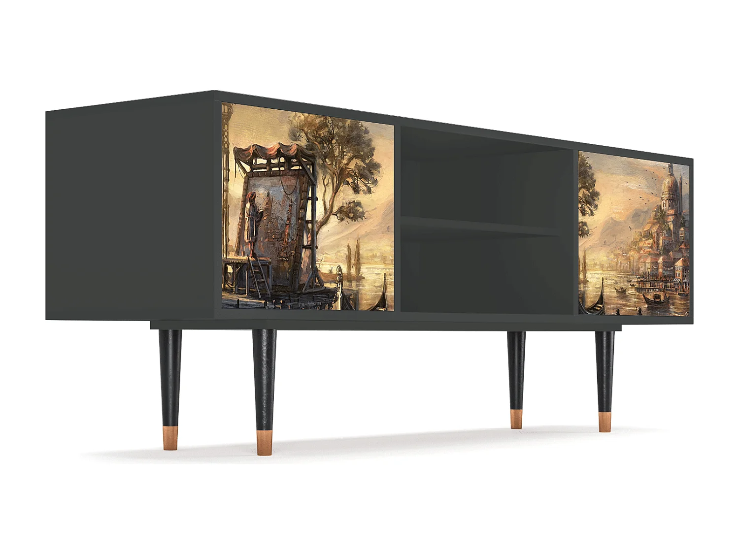 TV-meubel - 170х69х48 cm - T2 - Venice, Antraciet