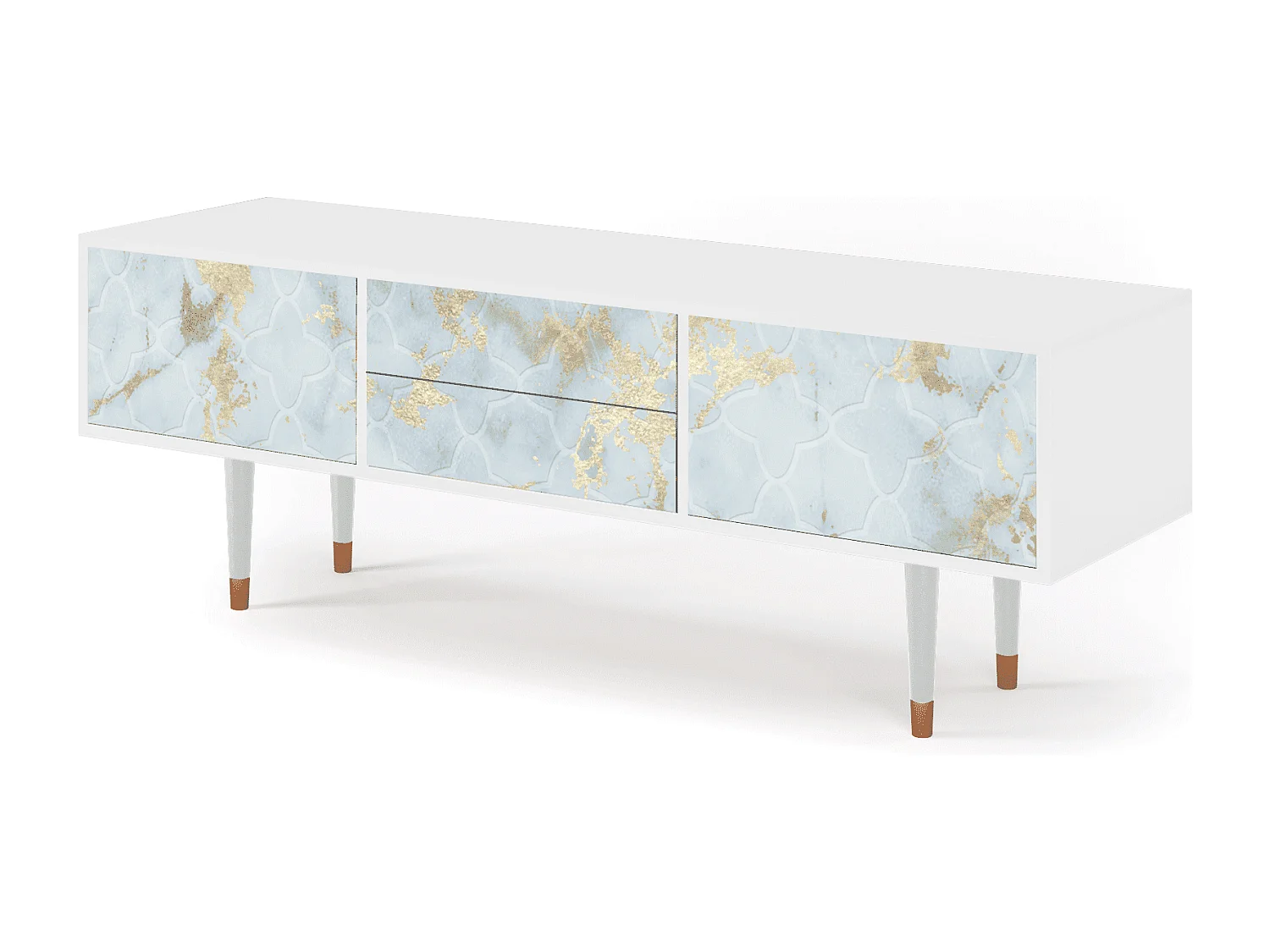 TV-Möbel - 170х59х48 cm - T4 - Golden Waves, Weiß