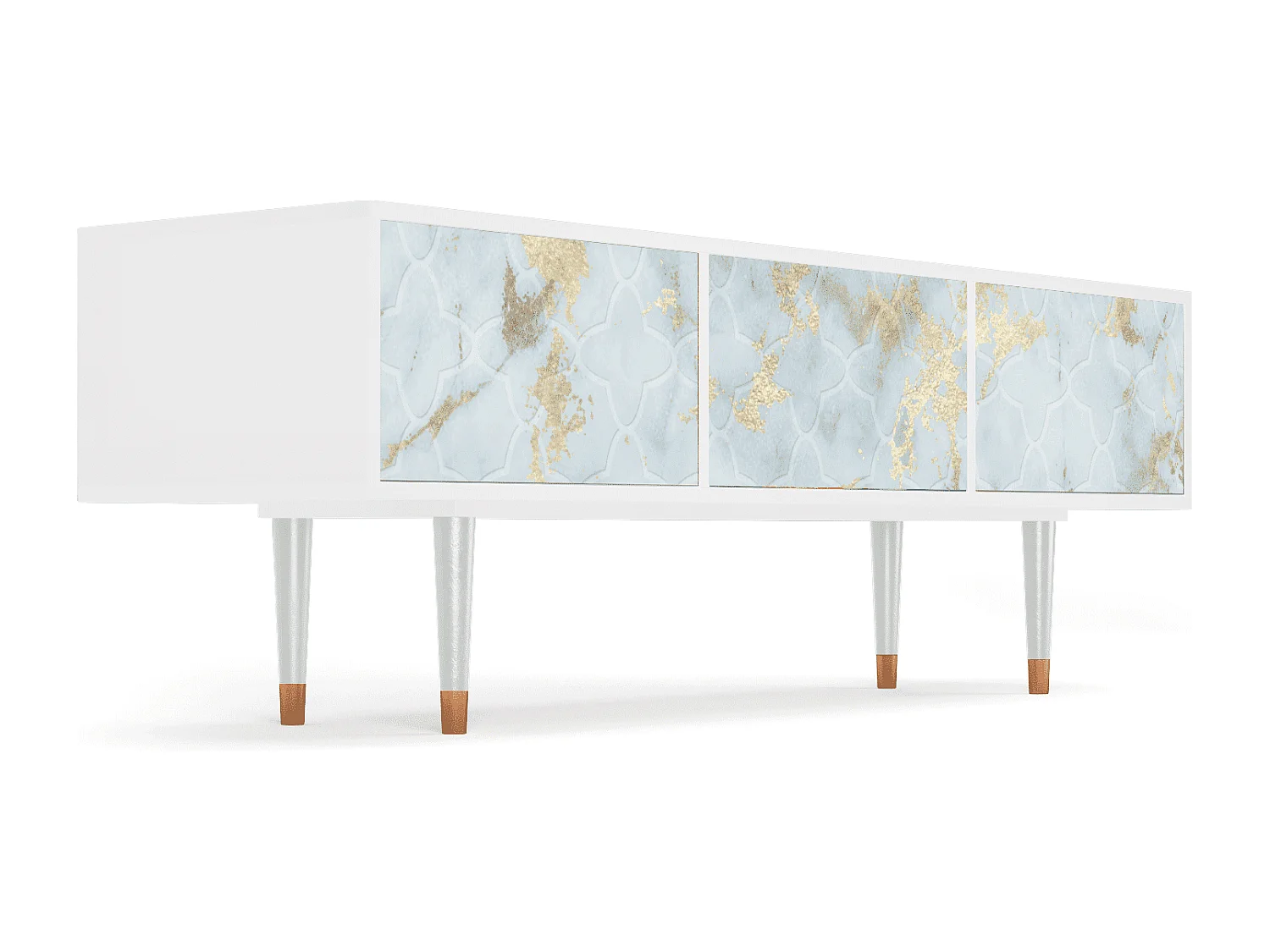 TV-Möbel - 170х59х48 cm - T4 - Golden Waves, Weiß