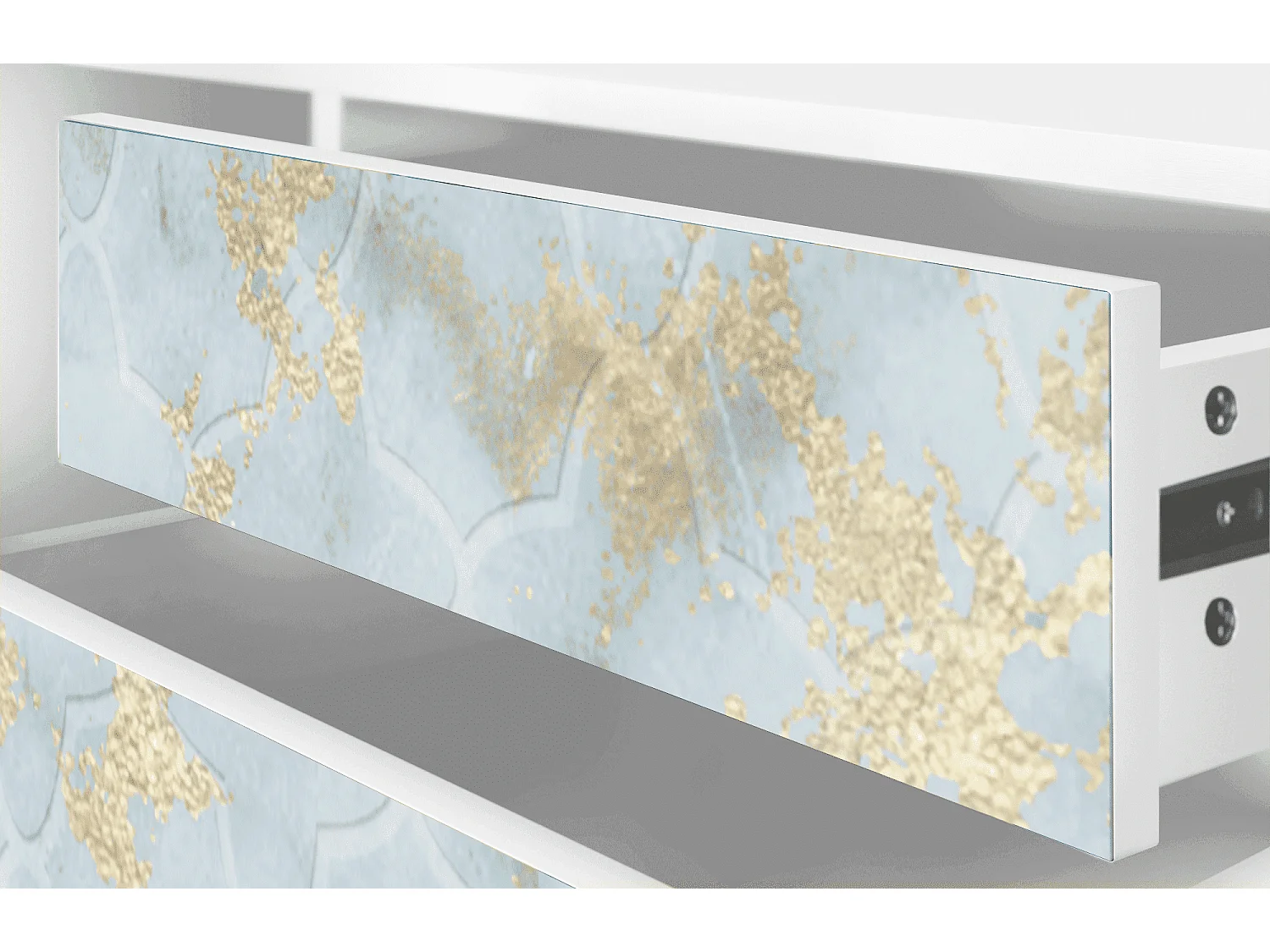 TV-Möbel - 170х59х48 cm - T4 - Golden Waves, Weiß