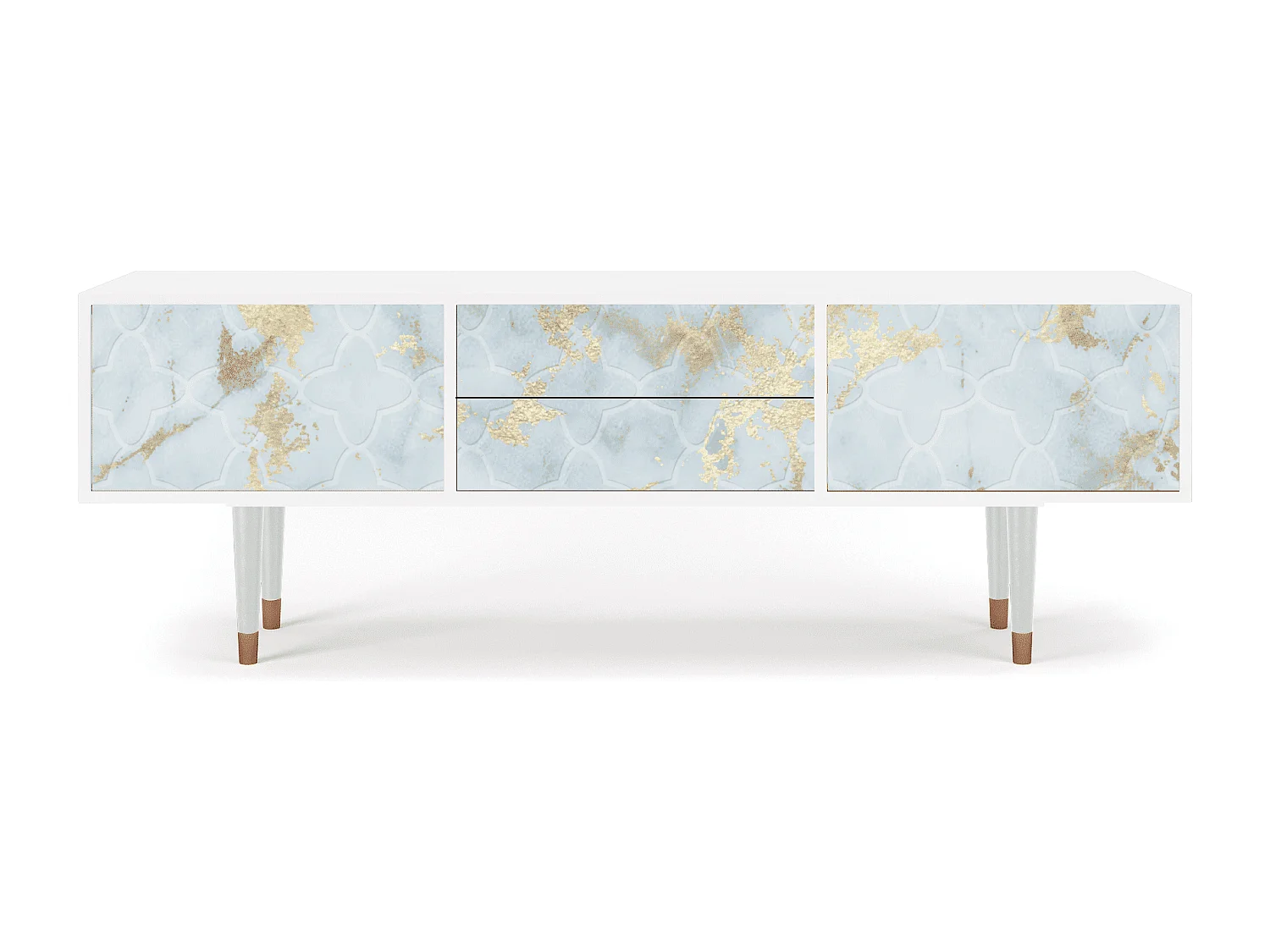 TV-Möbel - 170х59х48 cm - T4 - Golden Waves, Weiß