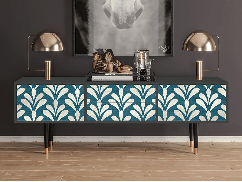 Mobile TV - 170х59х48 cm - T4 - Milky Tears, Antracite